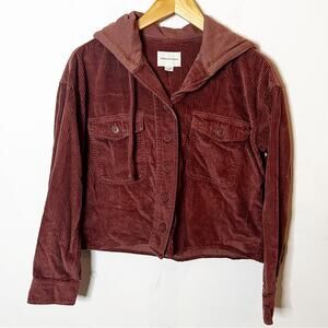 SZ XS American Eagle Corduroy Maroon Rust Jacket